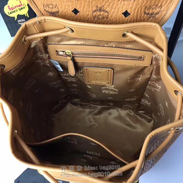 MCM雙肩包 原單 5820 新款MCM 特殊款抽繩雙肩包 百搭時髦款 MCM女背包  mdmc1413
